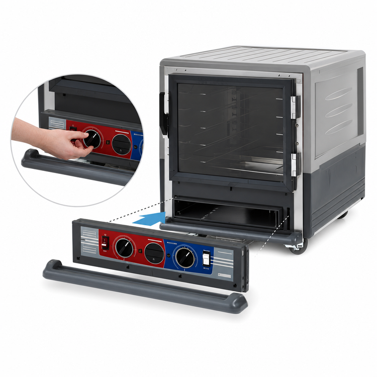 Product image #4 for Metro C5 3 Series Insulation Armour Under Counter Combination Heated Holding & Proofing Cabinet, Clear Polycarbonate Door, Gray, Low Wattage