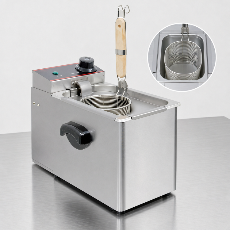 Product image #4 for Omcan USA Countertop Electric Pasta Cooker, 4L Single Tank, 120V, with 2 Baskets