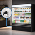 Thumbnail image #4 for Turbo Air TOM-72EB-N Vertical Air Curtain Open Display Merchandiser, 72-Inch Wide, Self-Contained Refrigeration, Black