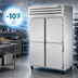 Thumbnail image #4 for True SPEC SERIES Two-Section Reach-In Freezer, -10°F, 4 Half Doors with Locks, Self-Contained Top-Mounted