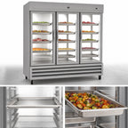 Thumbnail image #4 for Kelvinator Commercial KCHRI81R3GDR 72 Cu. Ft. Three-Section Reach-In Refrigerator with Three Hinged Glass Doors