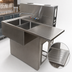 Thumbnail image #5 for BK Resources Slim-Line Two-Compartment Stainless Steel Underbar Sink with Right Drainboard, 36