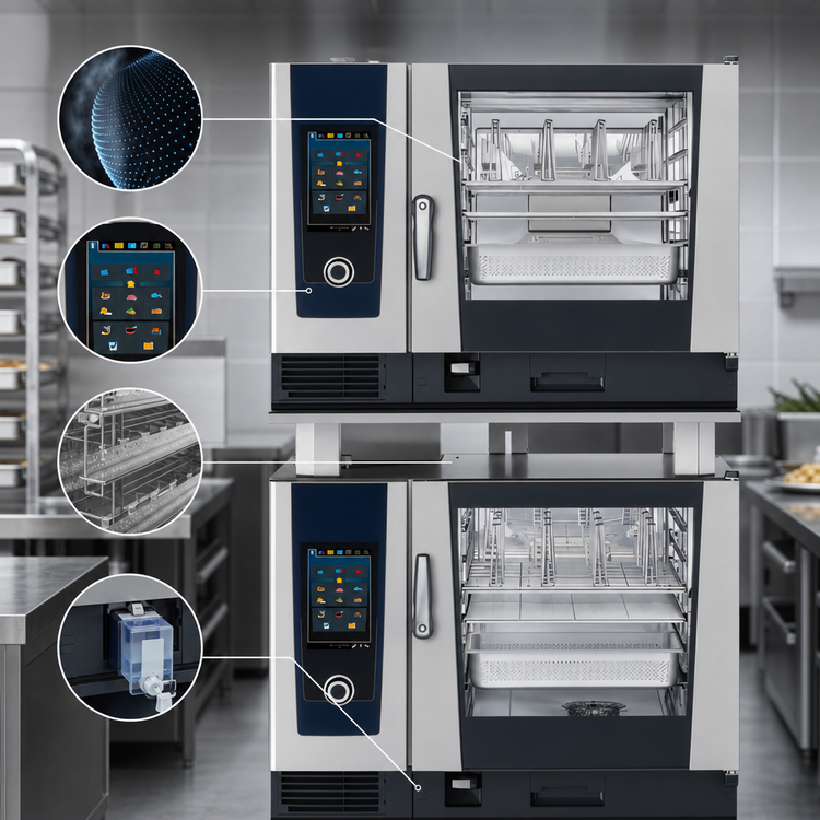 Product image #4 for RATIONAL iCombi Pro Double-Stack 6-Full Size Natural Gas Combi Oven System, 208/240V, 1-Phase, AutoDose