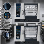Thumbnail image #4 for RATIONAL Quick Ship ICP 6-FULL ON 6-FULL NG 208 1PH AD-QS Double-Stack Two 6-Full Size Natural Gas Combi Oven System