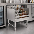 Thumbnail image #4 for John Boos UBLD-2124 Freestanding 4-Step Underbar Liquor Bottle Display, Stainless Steel, 24"W x 21"D x 32.5"H