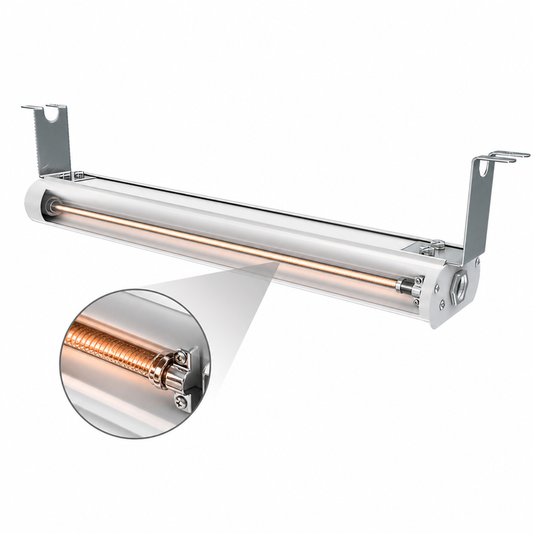 Product image #4 for Vollrath 78-Inch Low Profile Unlighted Strip Heat Lamp, White, 208V