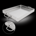 Thumbnail image #4 for Crestware Small Aluminum Commercial Griddle with Heavy-Duty Wire Loop Handle, 17 x 12-1/2 x 5mm