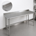 Thumbnail image #4 for Eagle Spec-Master 144-Inch x 30-Inch Stainless Steel Work Table with Rear Upturn and Tubular Base