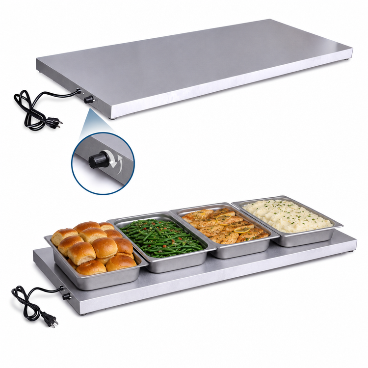 Product image #4 for BK Resources ESW-6020 Portable Electric Warming Shelf, 60-Inch x 20-Inch, 120V