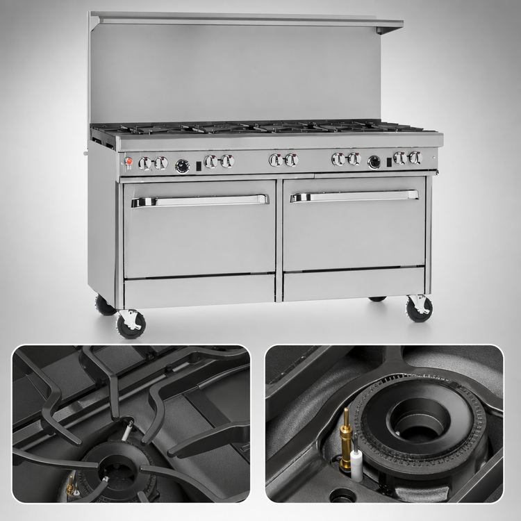 Product image #4 for Southbend Ultimate 60-Inch Commercial Gas Restaurant Range with 2 Open Burners, 48-Inch Griddle, Convection Oven and Cabinet Base