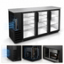 Thumbnail image #4 for Kelvinator Commercial 73-Inch 3-Door Glass Back Bar Refrigerator with Stainless Steel Worktop