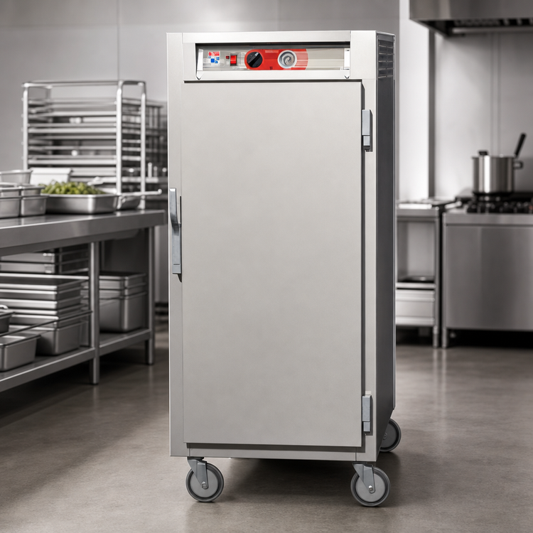 Product image #4 for Metro C5 6 Series 3/4-Height Mobile Heated Holding Cabinet with Solid Doors and Universal Wire Slides
