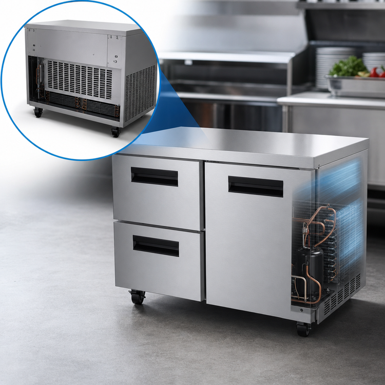 Product image #4 for Hoshizaki Steelheart 48-Inch Undercounter Refrigerator with 1 Door and 2 Drawers