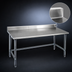Thumbnail image #4 for Eagle Group Budget Series 84-Inch x 30-Inch Stainless Steel Work Table with 4-1/2-Inch Backsplash and Galvanized Tubular Base