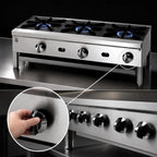 Thumbnail image #4 for Jade Range (Middleby) Supreme JHP-424 24-Inch Countertop Gas Hot Plate with 4 Open Burners, Manual Controls and Stainless Steel Construction