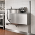 Thumbnail image #4 for Legion 30-Gallon Wall-Mounted Stationary Direct Steam Kettle with 2/3 Jacket and 304 Stainless Steel Liner