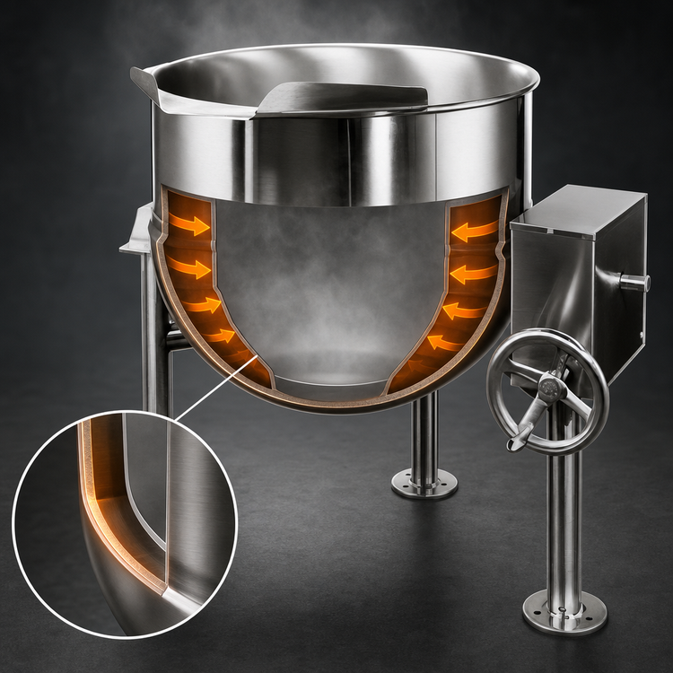 Product image #4 for Groen DL-20 20-Gallon Direct Steam Floor-Mounted Tilting Steam Kettle