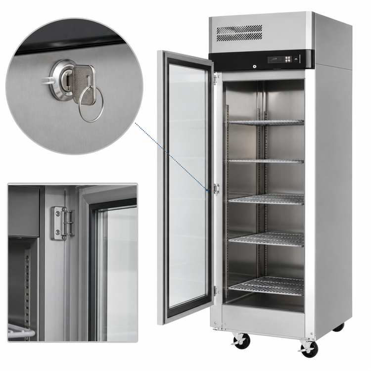 Product image #4 for Turbo Air M3 23 Cu. Ft. One-Section Reach-In Refrigerator with Locking Glass Door