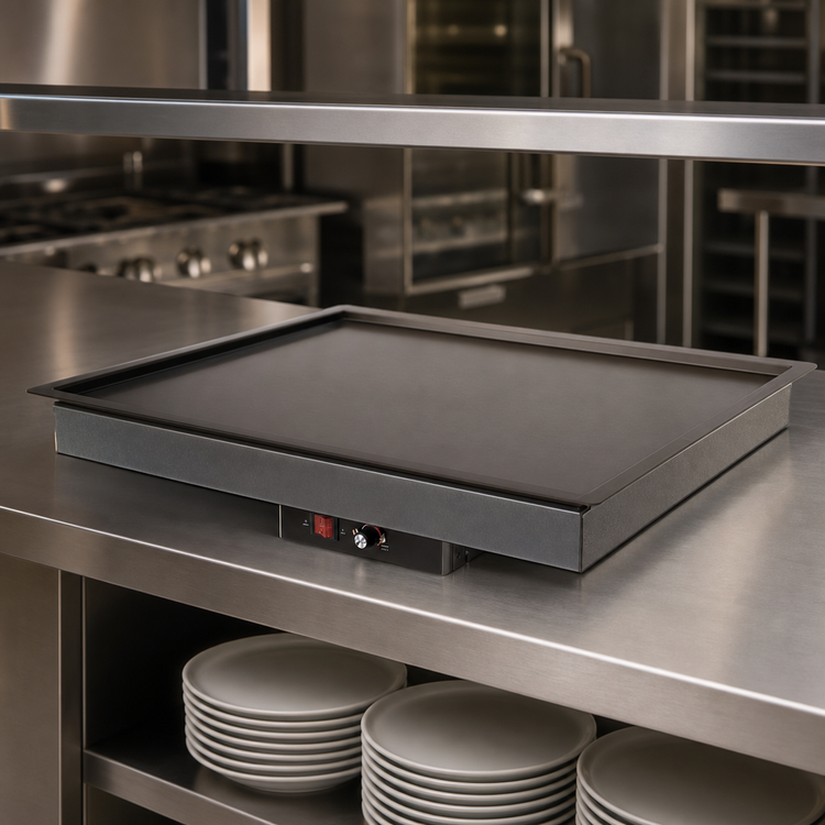 Product image #4 for Hatco Glo-Ray 72-Inch Built-In Rectangular Heated Shelf with Recessed Top, Hardcoat Aluminum, 120V