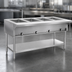 Thumbnail image #4 for Eagle Group SDHT5-208-3 79-Inch Electric Hot Food Table with 5 Dry Wells, Stainless Steel Open Base, 208V 3-Phase