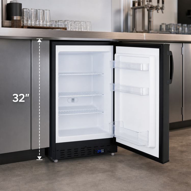 Product image #5 for Summit Commercial Cold Cavern 19.88-Inch Undercounter Reach-In Beer Froster Freezer, 2.68 Cu. Ft., Solid Door