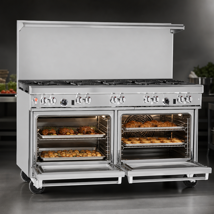 Product image #4 for Southbend Ultimate 60-Inch Gas Restaurant Range with 9 Open Burners, Standard Oven, and Convection Oven