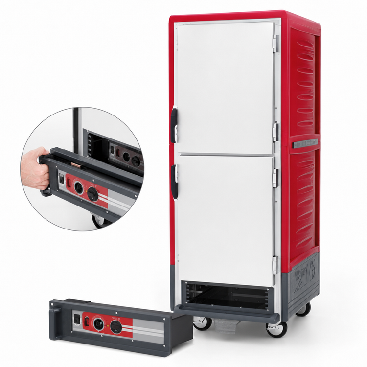 Product image #4 for Metro C5 3 Series Low Watt Full-Height Mobile Heated Holding & Proofing Cabinet with Dutch Insulated Aluminum Doors and Lip Load Slides