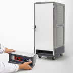 Thumbnail image #4 for Metro C5 Insulation Armour C539-HFS-4-GY Mobile Full-Height Heated Holding Cabinet, Solid Door, Insulated, 18 Full-Size Pan Capacity