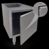 Thumbnail image #4 for Glastender ACB-14 14-Inch Wide One-Door Add-On Underbar Cabinet Base