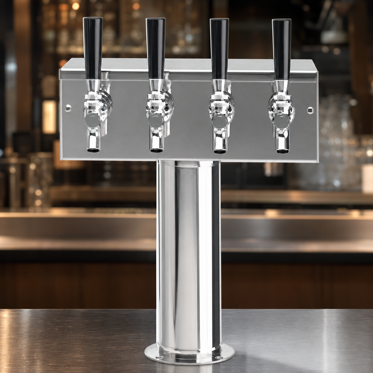 Product image #4 for T-Style Countertop Air-Cooled Draft Beer Tower with 4 Faucets