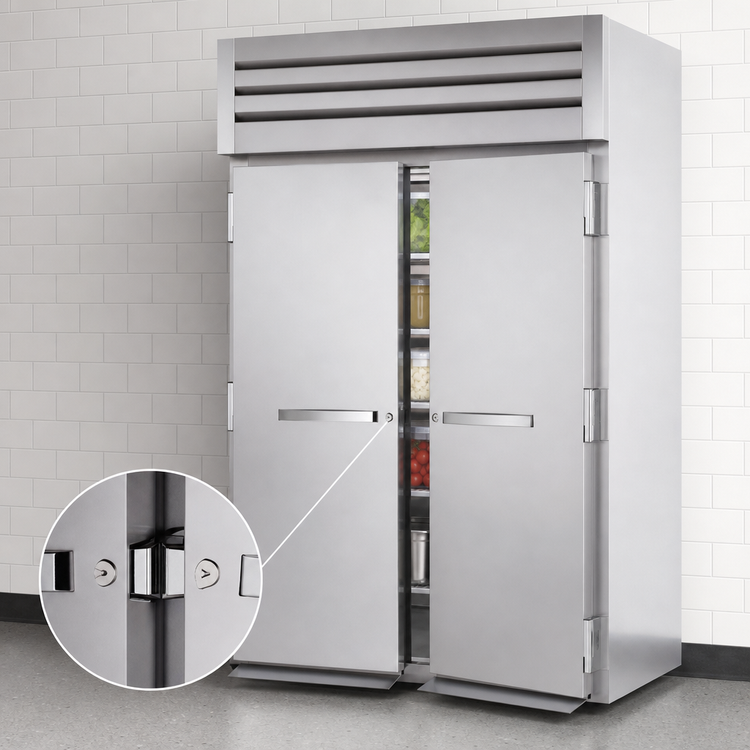 Product image #4 for True SPEC SERIES 2-Section Roll-In Refrigerator with Locking Stainless Steel Doors and Self-Contained Refrigeration