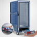 Thumbnail image #4 for Metro C5 3 Series Mobile 3/4 Height Heated Holding Cabinet with Blue Insulation Armour, Clear Door, and Lip Load Slides