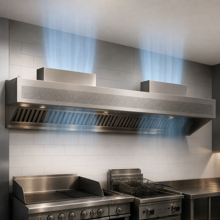 Product image #4 for Avtec SimpleSpec 96 Inch Make-Up Air Perforated Supply Plenum for SSA-BOX96 Wall Hood