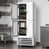 Thumbnail image #4 for Beverage-Air 1-Section Pass-Thru Reach-In Refrigerator with 4 Solid Half Doors, Bottom-Mounted, 18.38 Cu. Ft.