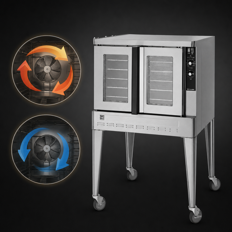 Product image #4 for Blodgett Zephaire Series Single-Deck Standard Depth Gas Convection Oven, 5 Full-Size Pan Capacity