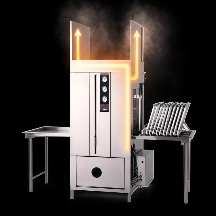 Product image #4 for Champion PP-12-PT Built-In Pass-Through Pot & Pan Washer, Single Rack, 7.5 HP Pump Motor