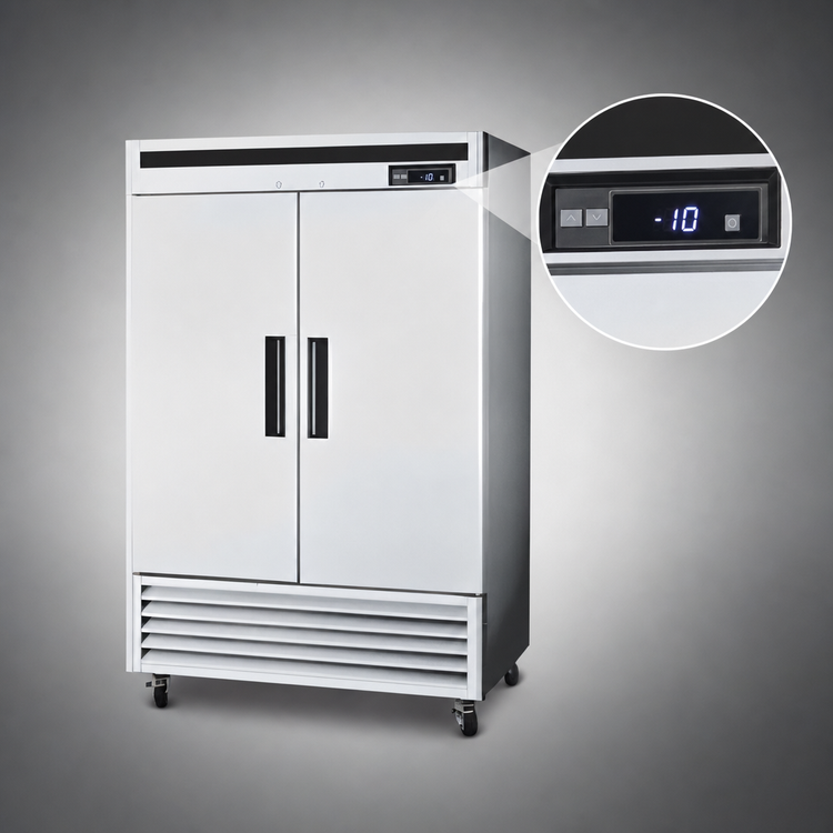 Product image #4 for Maxx Cold Two-Section Reach-In Freezer, 42.8 Cu. Ft., Bottom-Mount Self-Contained, Solid Doors