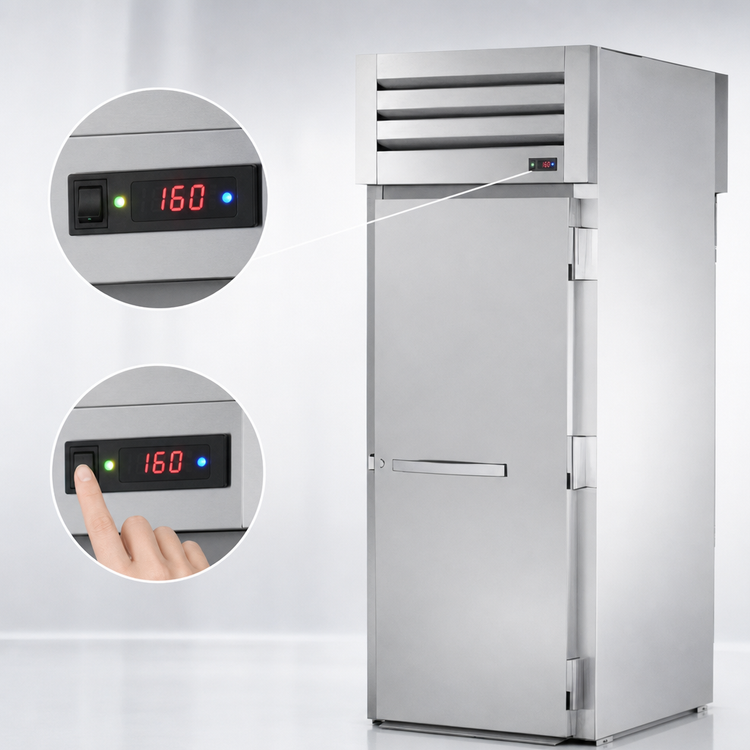 Product image #4 for True Spec Series Roll-Thru Heated Cabinet with Solid Swing Doors, 1 Section, Stainless Steel Front, Aluminum Sides