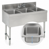 Thumbnail image #4 for Advance Tabco Special Value Series 3-Compartment Underbar Sink Unit with 10-Inch Splash-Mount Faucet, 36 x 18 x 33 Inches