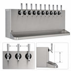 Thumbnail image #4 for Micro Matic USA SB1038-KR 40-Inch Underbar Glycol-Cooled Draft Beer Dispenser with 10 Stainless Steel Faucets, Drip Tray, Brushed Stainless Steel