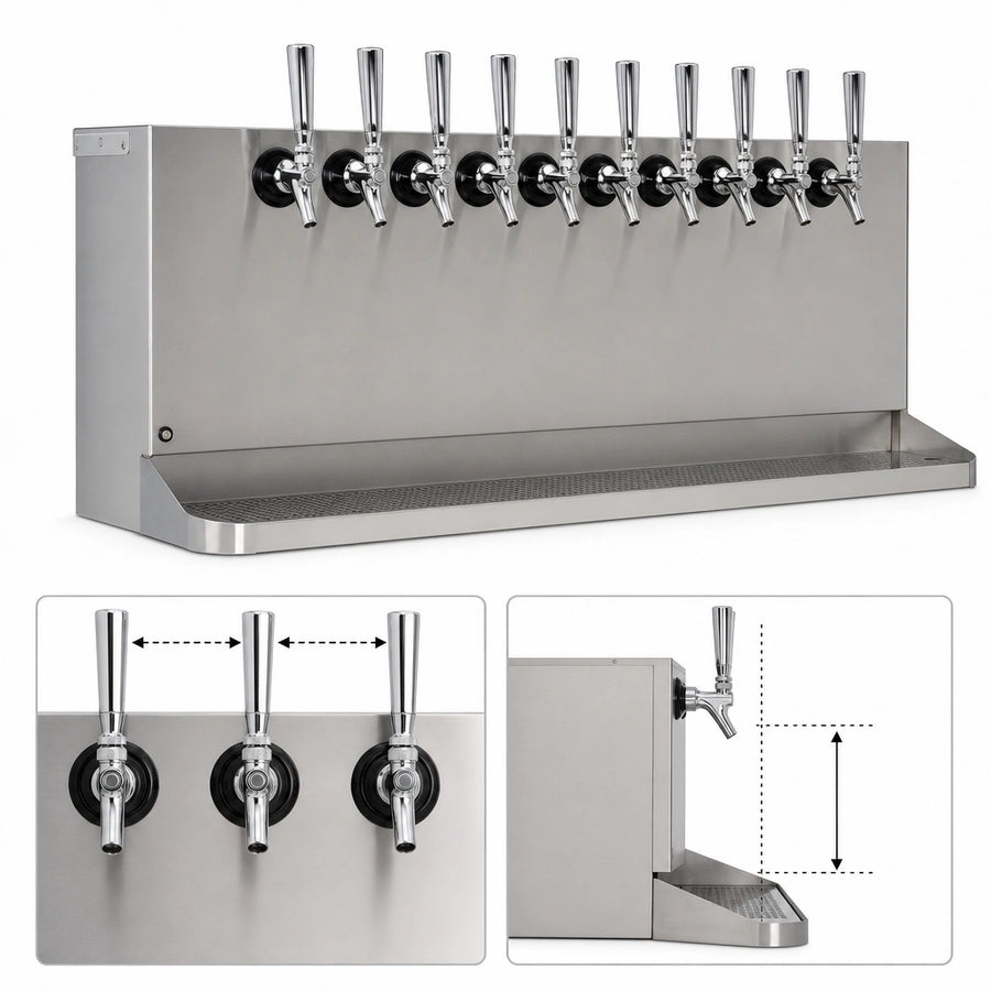 10-Faucet Stainless Steel Tower
