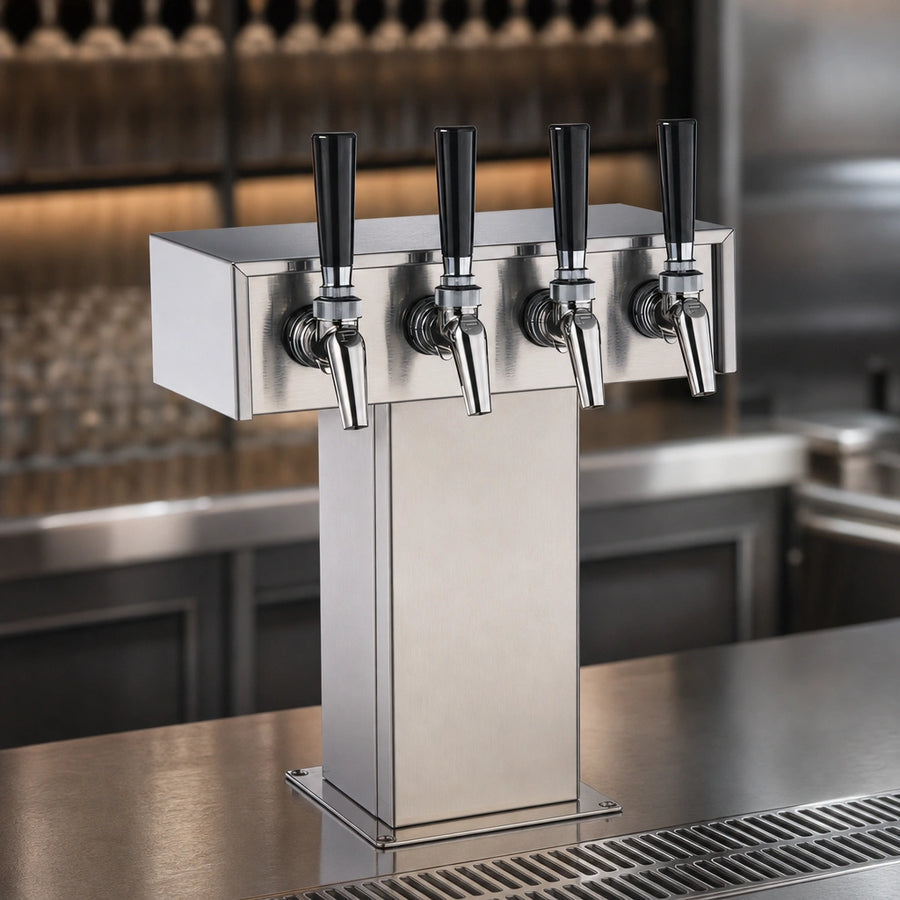 Four-Faucet Tee Layout