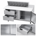 Thumbnail image #5 for Beverage-Air SPED60HC-12C-2 60-Inch Two-Section Sandwich Prep Table with 12-Pan Cut Top, 2 Drawers, and 1 Door
