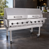 Thumbnail image #4 for Magicater 60-Inch Natural Gas Transportable Charbroiler with 8 Burners, Roll-Top Hoods and Casters