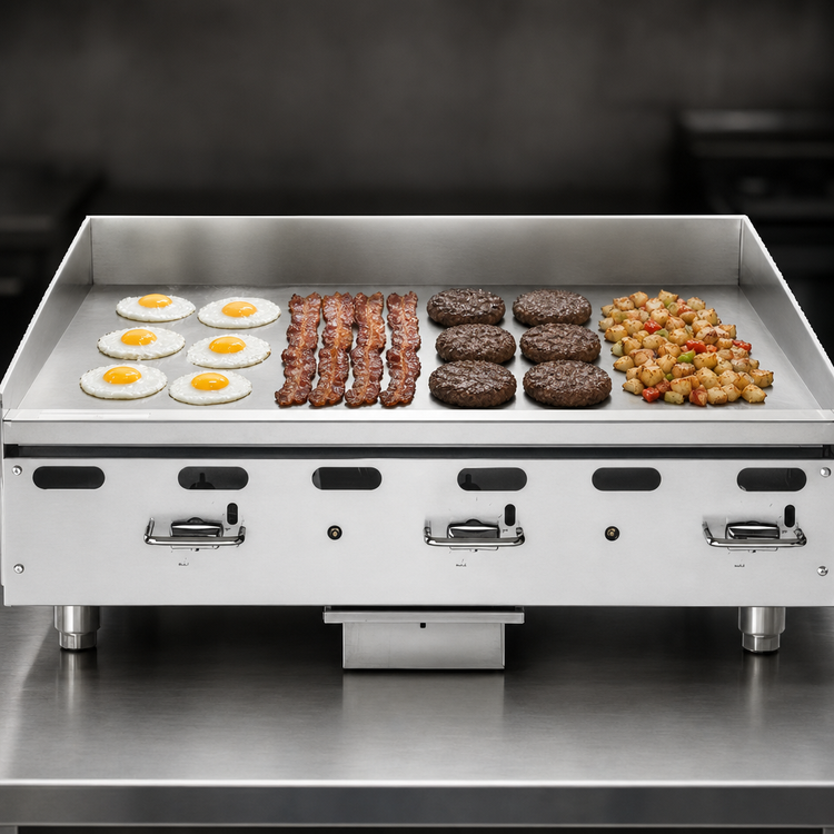 Product image #5 for Vulcan Heavy-Duty 36-Inch Countertop Manual Gas Griddle, 81,000 BTU