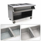 Thumbnail image #4 for Eagle Group Spec-Master SPHT2CB-208 Mobile Electric Hot Food Table, 2 Sealed Wells, 12 x 20 in. Pans, Sliding Doors, 208V
