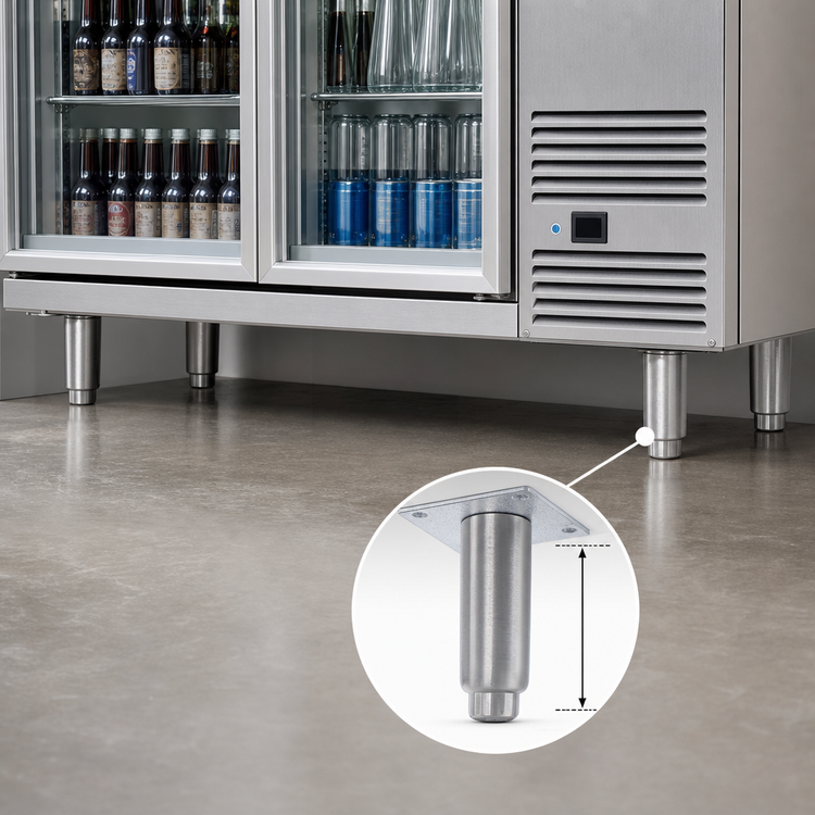 Product image #4 for Krowne 4-Inch Stainless Steel Legs for Back Bar Coolers, Set of 4