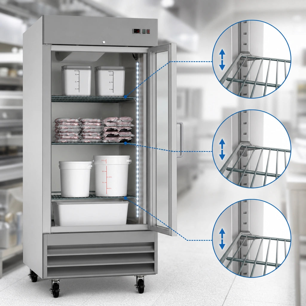 Three Adjustable Epoxy-Coated Shelves