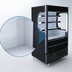 Thumbnail image #4 for Beverage-Air Vuemax VMHC-7-1-B Vertical Open-Air Merchandiser Cooler, Black Exterior, 35.5-Inch Wide