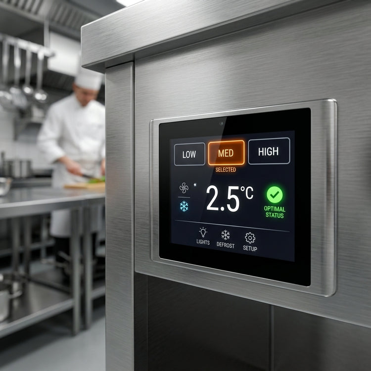 Product image #3 for Thurmaduke TFCP-60SS-N7 60" Mobile Flush Mount Refrigerated Cold Pan with 4 Sections